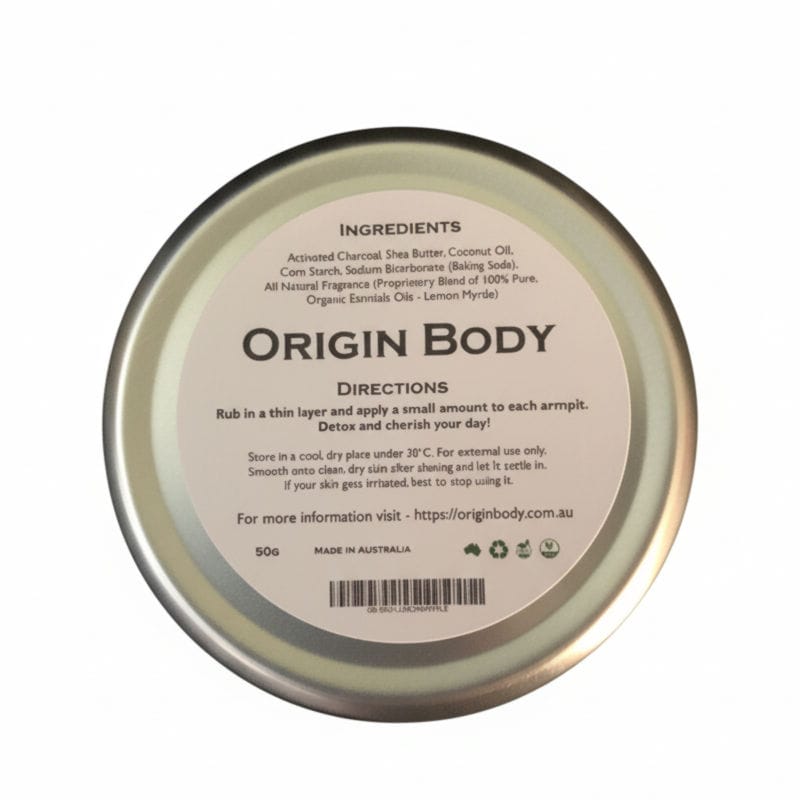 Origin Body - charcoal detox deodorant lemon myrtle - 50g