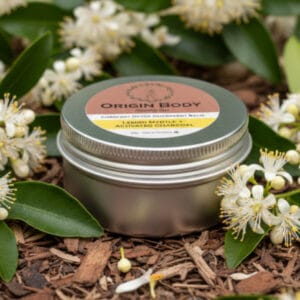 Origin Body - charcoal detox natural deodorant lemon myrtle background
